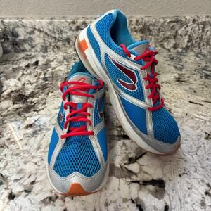NEWTON RUNNING | Mens Gravity Sneakers Blue Mesh Red Silver Accents 00110 Sz 11